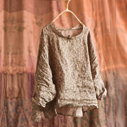 Women's Fashion Fragmented Flower Loose Top