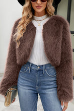 Load image into Gallery viewer, Stylish Long Sleeve Short Casual Faux Fur Jacket