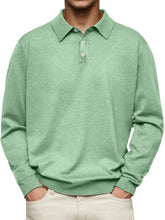 Load image into Gallery viewer, Men's Casual and Comfortable Solid Color Lapel Long Sleeve POLO Shirt