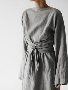 Women's Loose Casual Cotton Linen Dress