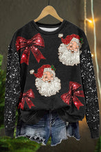 Load image into Gallery viewer, Shiny Christmas Santa Claus Print Sweatshirt