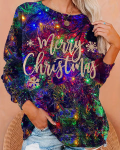 Women's Christmas Art Print Sweatshirt