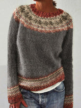 Load image into Gallery viewer, Vintage Tribal Icelandic Knit Pullover Sweater