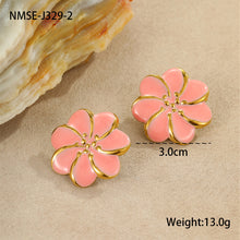 Load image into Gallery viewer, Bohemian Flower Oil Drop Earrings