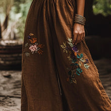 Load image into Gallery viewer, Bohemian Holiday Style Retro Linen Floral Ethnic Totem Print Casual Pants
