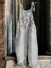 Load image into Gallery viewer, Farm Pattern Linen Blend Casual Jumpsuit