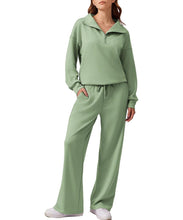 Load image into Gallery viewer, Oversized Sweatshirt Wide Leg Pants Two Piece Set