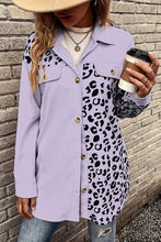 Load image into Gallery viewer, Leopard Print Single-breasted Mid-length Shirt Jacket