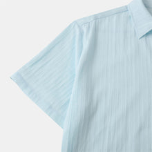 Load image into Gallery viewer, Men's Cotton And Linen High Quality Striped Pocket Short Sleeve Shirt