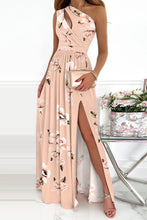 Load image into Gallery viewer, Jolie Floral One Shoulder Cutout Slit Maxi Dress