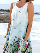 Load image into Gallery viewer, Women's Floral Art Print Pocket Casual Resort Comfort Maxi Dress