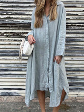 Load image into Gallery viewer, Fashion Casual Long-Sleeved Shirt Dress