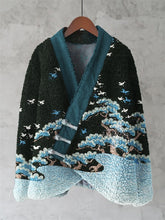 Load image into Gallery viewer, Japanese Pine Tree &amp; Birds Pattern Women's Kimono