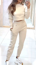 Load image into Gallery viewer, Women's High Collar Long Sleeve Autumn and Winter Casual Sweater Suit