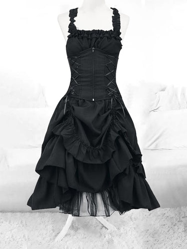 Women's Gothic Belted Dress