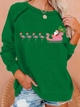 Load image into Gallery viewer, Women'S Christmas Flamingo Print Casual Sweatshirt