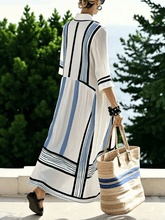 Load image into Gallery viewer, Women'S Loose Striped Print Dress