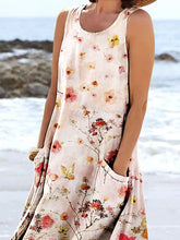 Load image into Gallery viewer, Women's Floral Art Print Pocket Casual Resort Comfort Maxi Dress