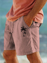 Load image into Gallery viewer, Men's Hawaiian Coconut Print Beach Shorts
