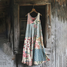 Load image into Gallery viewer, Women's Vintage Bohemian Floral Patch Dress 345f