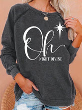 Load image into Gallery viewer, Women&#39;s Christmas Oh Night Divine Casual Long Sleeve Sweatshirt