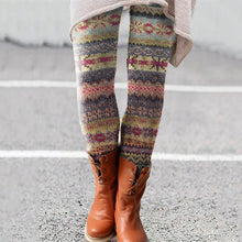 Load image into Gallery viewer, Retro Christmas Pattern Knitted Print Leggings