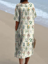 Load image into Gallery viewer, Ditsy Spring Floral Repeat Pattern Printed Women's Flowy Dress