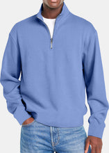 Load image into Gallery viewer, Men's Autumn Simple Vertical Strip Comfortable Zipper Long-sleeved Polo Shirt
