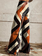 Load image into Gallery viewer, Women's Vintage Pattern Print Casual Wide Leg Pants