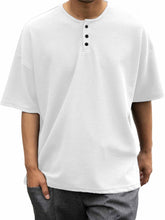 Load image into Gallery viewer, Men's Casual Basic Waffle Fabric Short Sleeve Henley