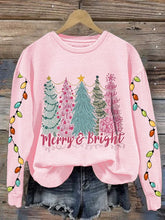 Load image into Gallery viewer, Women's Christmas Tree Print Sweatshirt