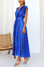 Load image into Gallery viewer, Hello Gorgeous Satin Pleated Midi Dress