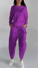 Load image into Gallery viewer, Casual Round Neck Long Sleeve Two Piece Suit