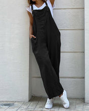 Load image into Gallery viewer, Womens Cotton Linen Casual Loose Jumpsuit Dungarees Playsuit Overalls