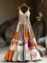 Load image into Gallery viewer, Women's Vintage Bohemian Patch Art Pattern Comfort Dress 7cac