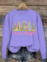 Load image into Gallery viewer, Women's Christmas Tree Printed Crew Neck Sweatshirt
