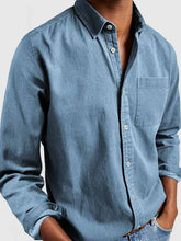 Load image into Gallery viewer, Men's Basics Vintage Washed 100% Cotton Pocket Long Sleeve Shirt