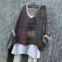 Load image into Gallery viewer, Women's Japanese Style Stitch Art Pattern Vintage Linen Shirt