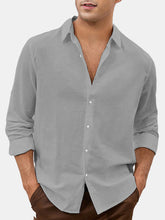 Load image into Gallery viewer, Men's Daily Simple Solid Color Comfortable Long Sleeve Shirt