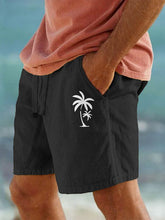 Load image into Gallery viewer, Men's Hawaiian Coconut Print Beach Shorts