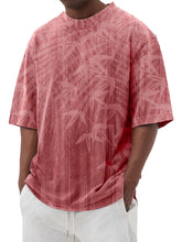 Load image into Gallery viewer, Men's Bamboo Leaf Print Short Sleeve T-Shirt