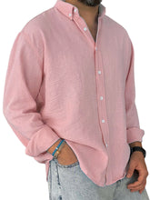 Load image into Gallery viewer, Men's Casual Simple Cotton Lapel Long-Sleeved Shirt