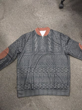 Load image into Gallery viewer, Men's Vintage Knit Print Zip-Up Sweatshirt