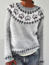 Load image into Gallery viewer, Dog Paw Print Long Sleeve Knitted Pullover Sweater