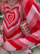 Load image into Gallery viewer, Women's Trendy Love Heart Round Neck Knitted Sweater