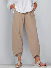 Load image into Gallery viewer, Women's Cotton Linen Simple Loose Casual Ninth Pants