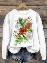 Load image into Gallery viewer, Women&#39;s Christmas Pine Nut Print Sweatshirt