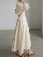 Load image into Gallery viewer, Women's Solid Pocket Button Lapel Long Sleeve Maxi Shirt Casual Dress