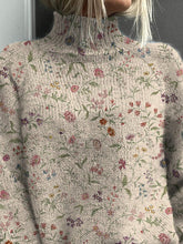 Load image into Gallery viewer, Lovely Retro Floral Pattern Printed Knit Turtleneck Pullover Sweater
