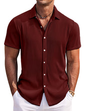 Load image into Gallery viewer, Men's Solid Color Comfortable Pit Short Sleeve Shirt